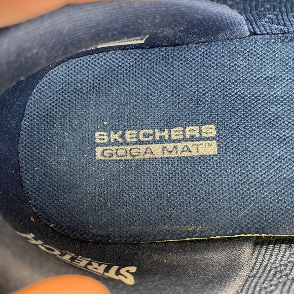 Skechers GOGA MAT  Lite Vegan Washable Knit Skimmers Glimmer Navy Sneaker 8.5‎ - Picture 10 of 16